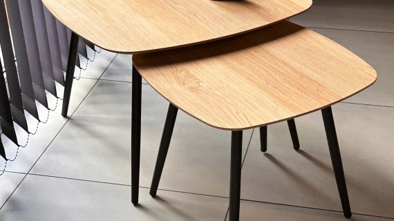 Miniaturka 3 - Stolik Dębowy z Metalową Ramą – Linaro 02