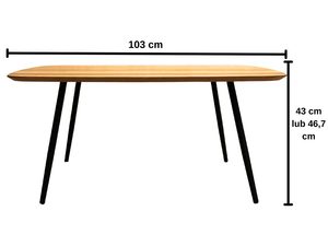 Miniatura 2 - Konferenční stolek dubový čtvercový rozměry katalogowe 103 cm