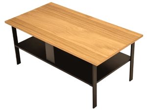 Miniatura 3 - Obdélníkový konferenční stolek dřevěný s černým kovovým roštem