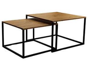 Miniatura 4 - Sada stolků s zaoblenými rohovými sedačkami a kovovou konstrukcí