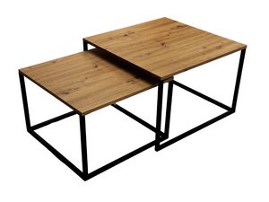 Miniatura 2 - Komplet dvou stolků s kovovým rámem a polaczonymi blatami