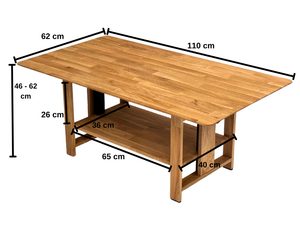 Miniaturka 5 - Stolik z wymiarami: szerokość 113 cm, głębokość 65 cm, wysokość 62 cm