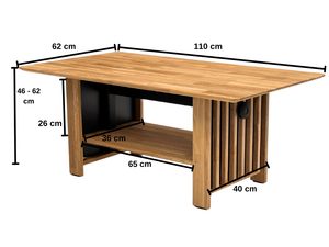 Miniaturka 9 - Nowoczesny stolik kawowy z podnoszonym blatem i czarnymi detalami