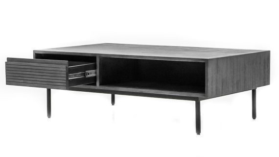 Miniaturka 2 - Szafka RTV z lamelami i półką w stylu industrialnym