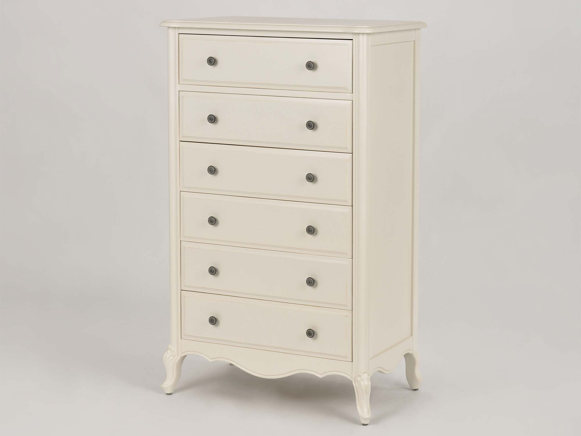 Komoda prowansalska biała z frezowanymi krawędziami Dijon