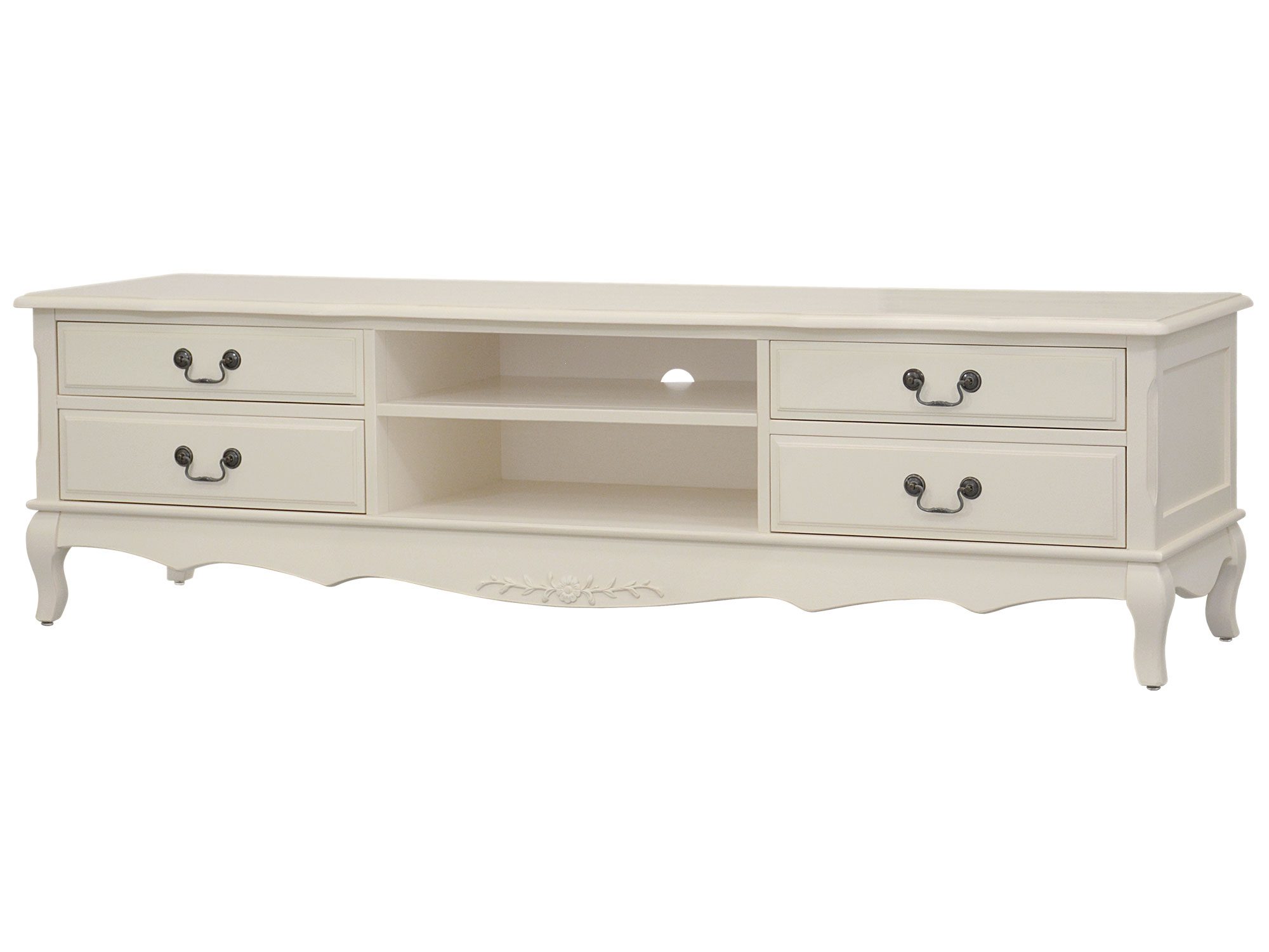 Komoda rtv biała do salonu w stylu prowansalskim