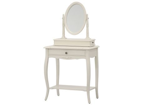 Stylowa toaletka z drewna i lustrem w stylu romantycznym