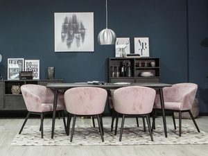 Miniatura 4 - Elegantní stůl do jídelny z růžovými židlemi ve stylu glamour