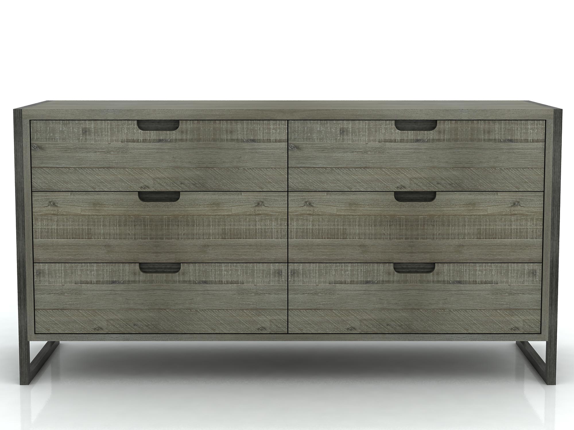 Komoda z szufladami w kolorze dębu szarego do nowoczesnego salonu