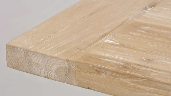 Miniaturka 10 - Konsola glamour z intarsją w naturalnym drewnie i stalowymi nogami – Luxe