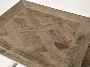 Miniaturka 8 - Stoliki glamour z blatami jodełkowymi perspektywa boczna