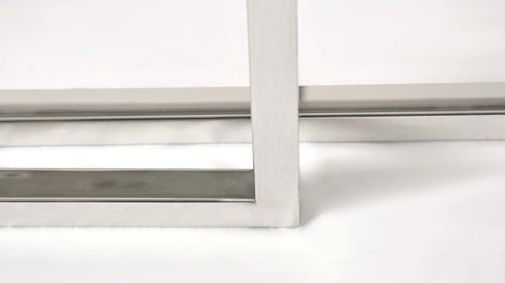 Miniaturka 10 - Zestaw stolików na stalowej ramie z drewnianym blatem i intarsją – Luxe