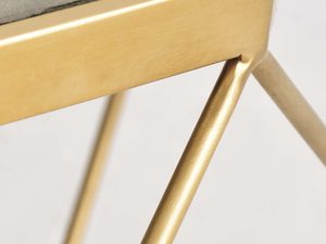 Miniatura 10 - Konferenční stolek glamour zlatý s šedým deskou čelní