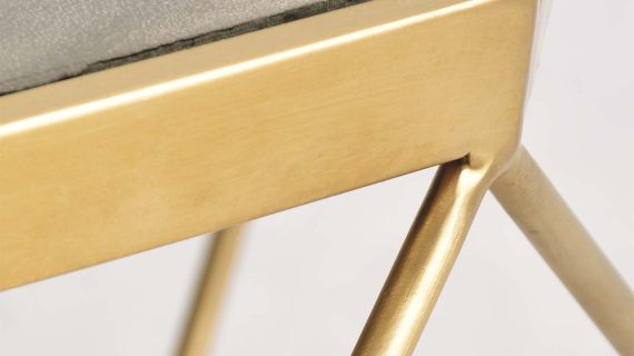 Miniaturka 10 - Stolik kawowy w stylu glamour z geometryczną ramą i cementowym blatem – Luxe