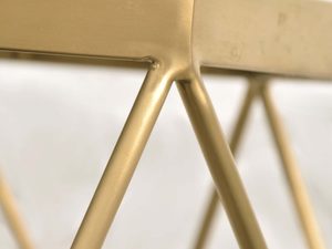 Miniaturka 11 - Stolik boczny ośmiokątny glamour złoty frontalny