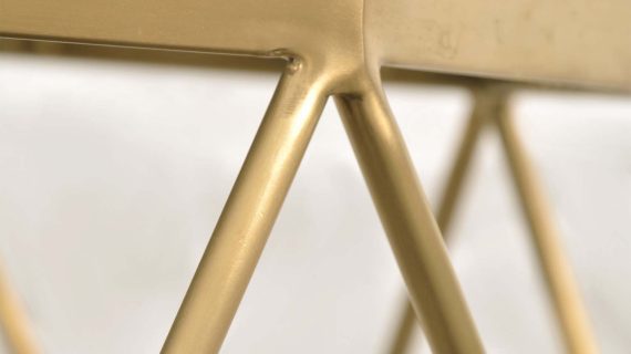 Miniaturka 11 - Stylowy Stolik na złotej ramie z szarym betonowym blatem – Luxe