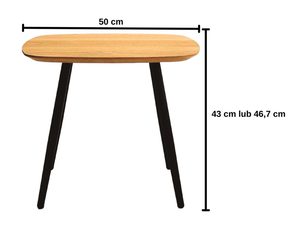 Miniatura 4 - Stolek pomocniczy dubový s kovovými nohami rozměry 50 cm