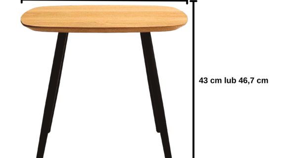 Miniaturka 4 - Stolik Drewniany Mały z Geometryczną Nóżką – Linaro 01