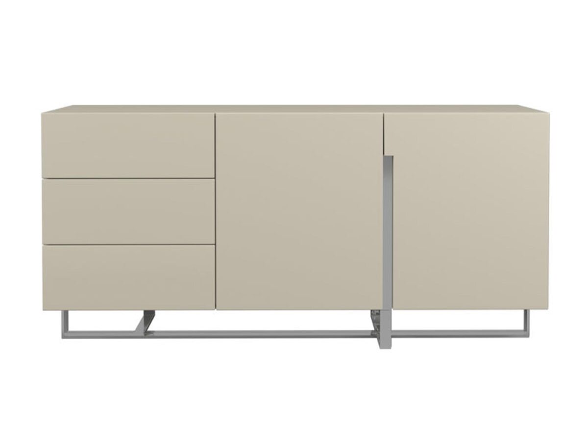 Kommode 2 Türen 3 Schubladen sandfarben Brooklyn