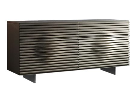 Komoda modern classic w piaskowym połysku z 6 szufladami – Brooklyn