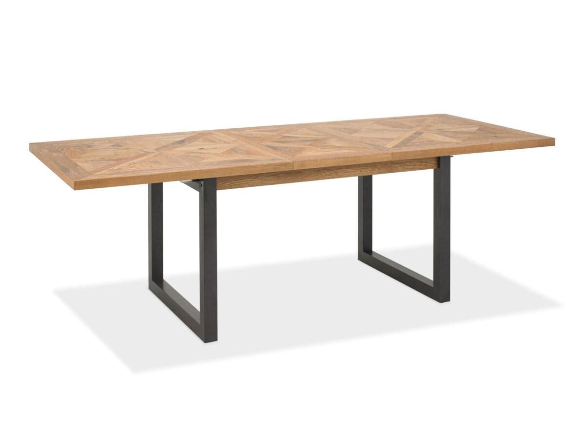 Ausziehbarer Loft-Tisch aus weißer Eiche 50 cm Karma