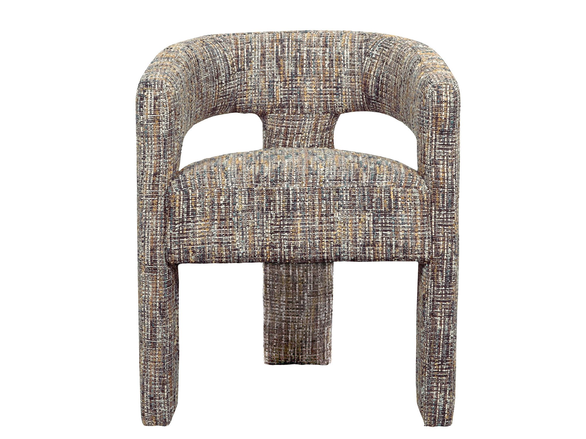 Stylowe krzesło boucle z wielobarwnym wykończeniem siedziska