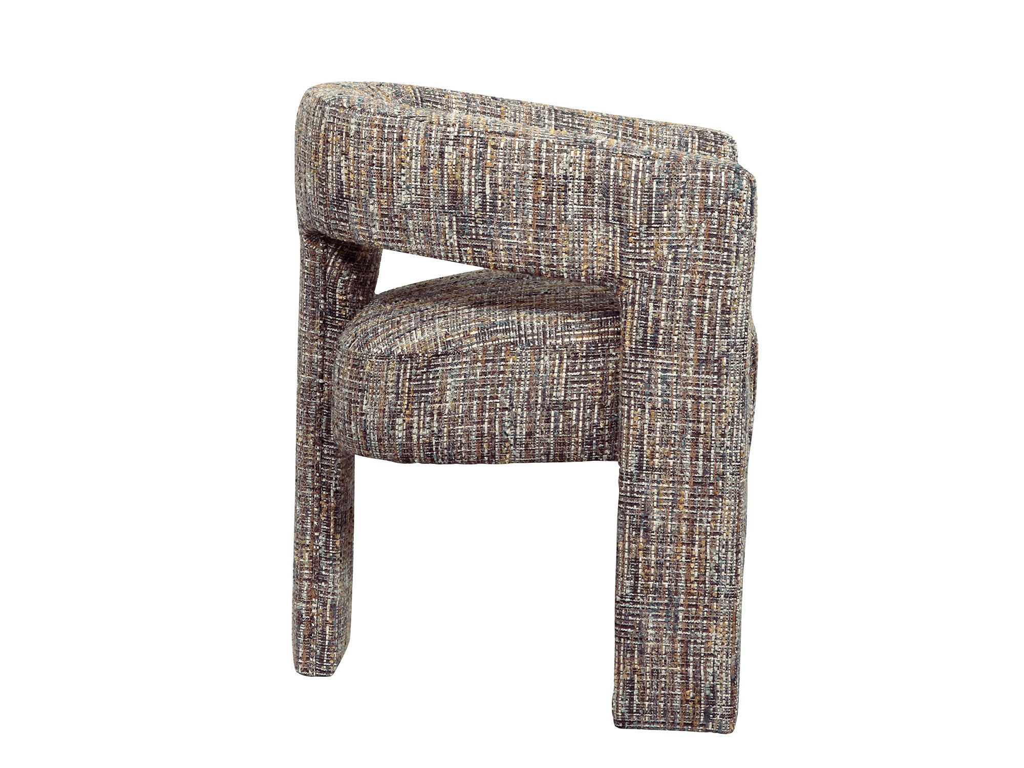 Tapicerowane krzesło boucle w kolorze multikolor melanż