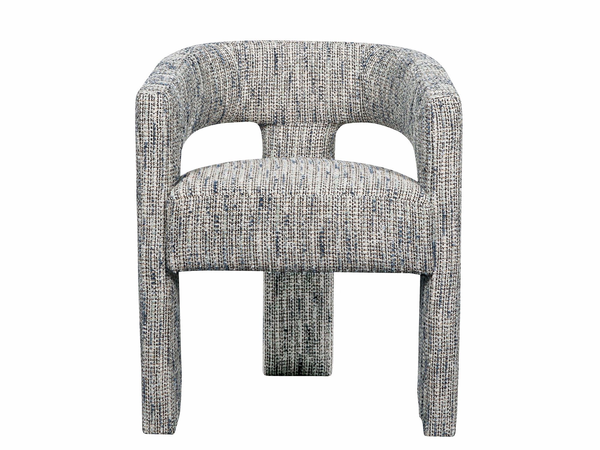 Melanżowe krzesło boucle z grubym, wygodnym siedziskiem