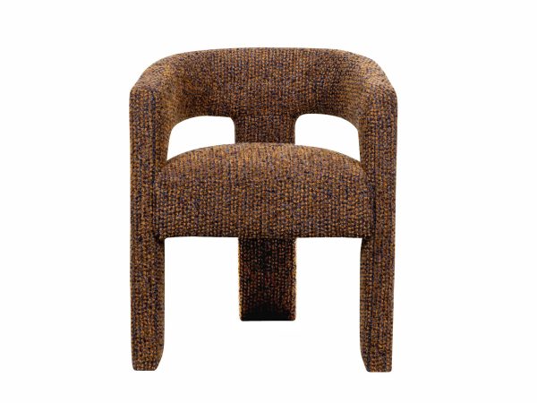 Hnědé židle bouclé ve stylu modern z vysokým opěradlem