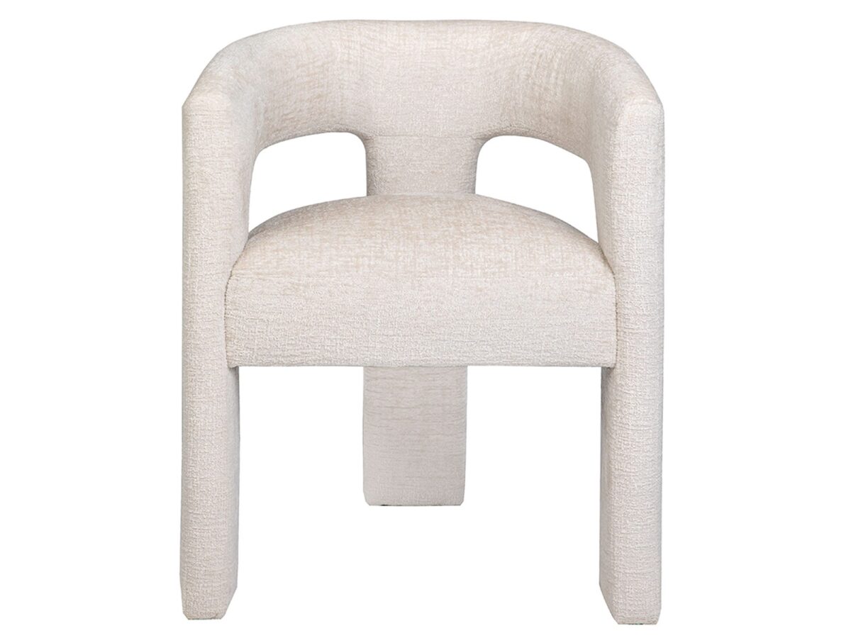 Gepolsterter Esszimmerstuhl Chenille hellbeige Edinburgh