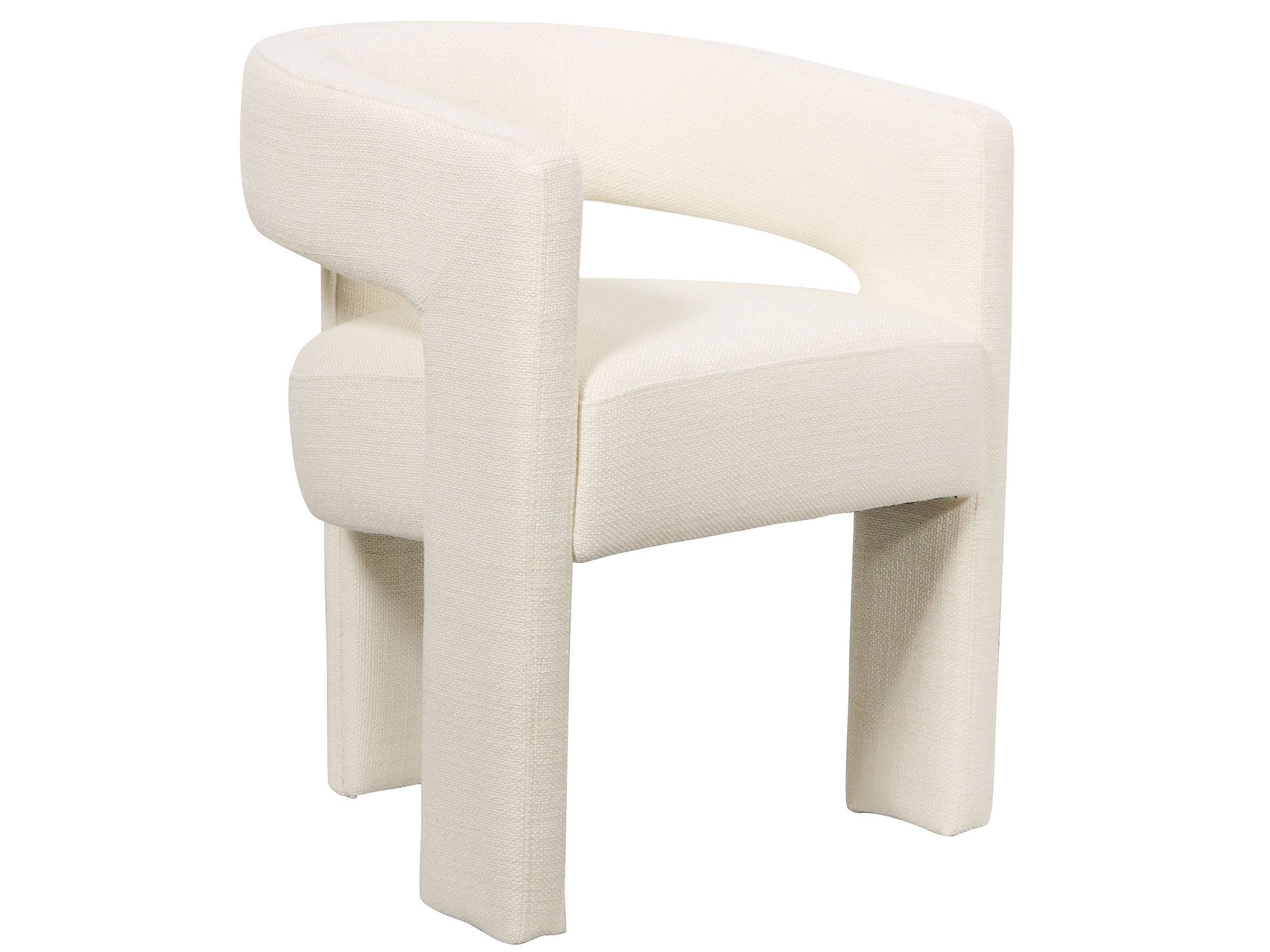 Stylowe krzesło boucle z jasnym obiciem do jadalni lub salonu