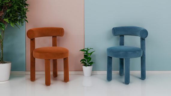 Miniaturka 3 - Zestaw krzeseł tapicerowanych kolorowe