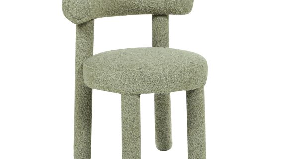 Miniaturka 1 - Krzesło tapicerowane jasnozielone z oparciem front