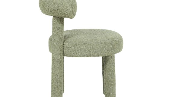 Miniaturka 2 - Krzesło tapicerowane jasnozielone z oparciem bok