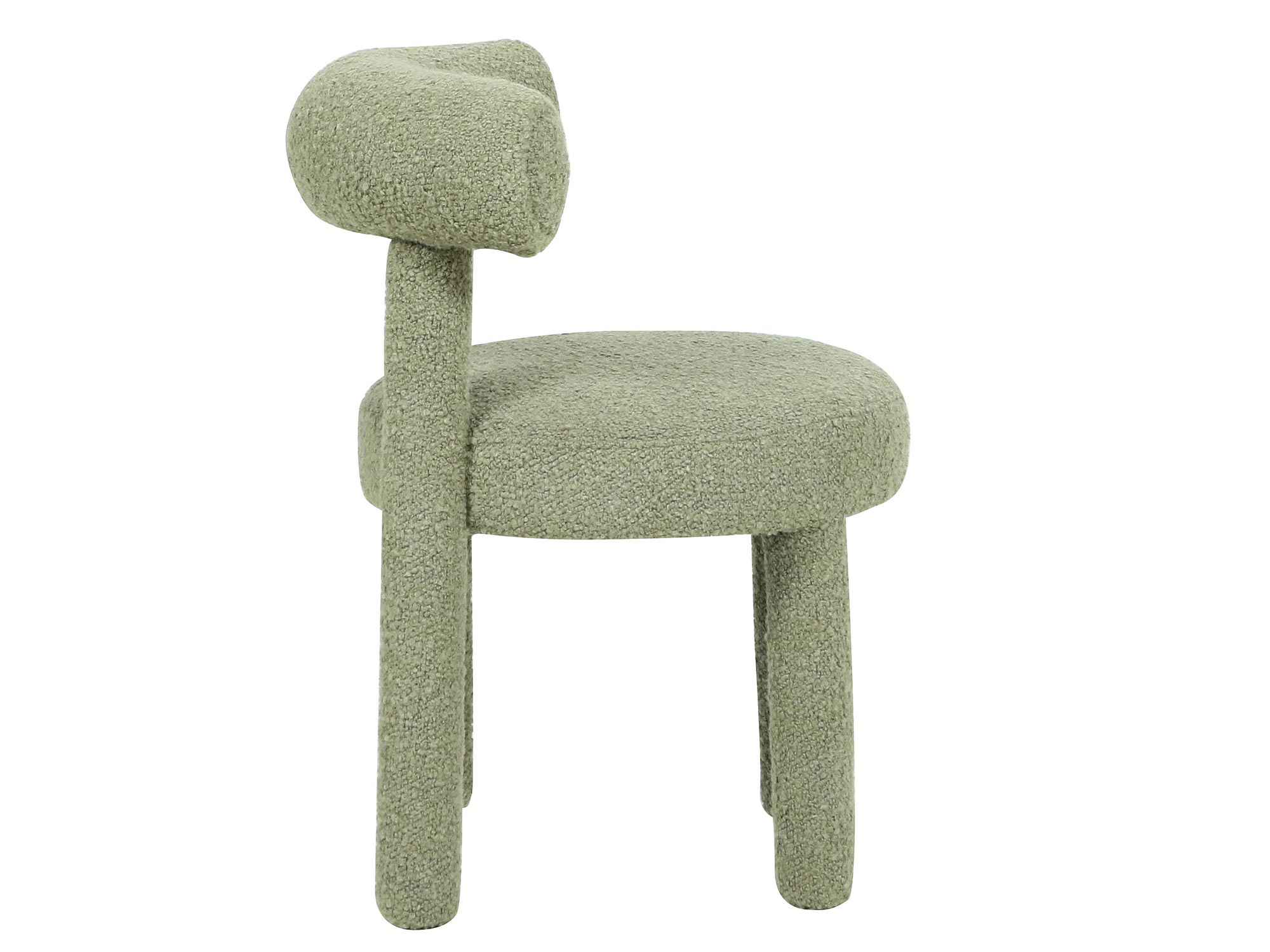 Krzesło tapicerowane jasnozielone z oparciem bok Krzesło tapicerowane jasnozielone z oparciem bok