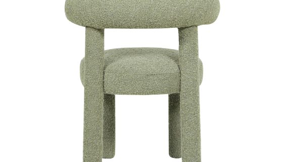 Miniaturka 3 - Krzesło tapicerowane jasnozielone z oparciem