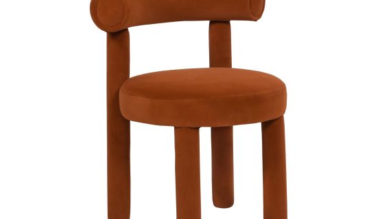 Miniaturka 1 - Krzesło tapicerowane kremowe, widok od boku