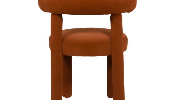 Miniaturka 2 - Krzesło tapicerowane kremowe z walcowatym oparciem