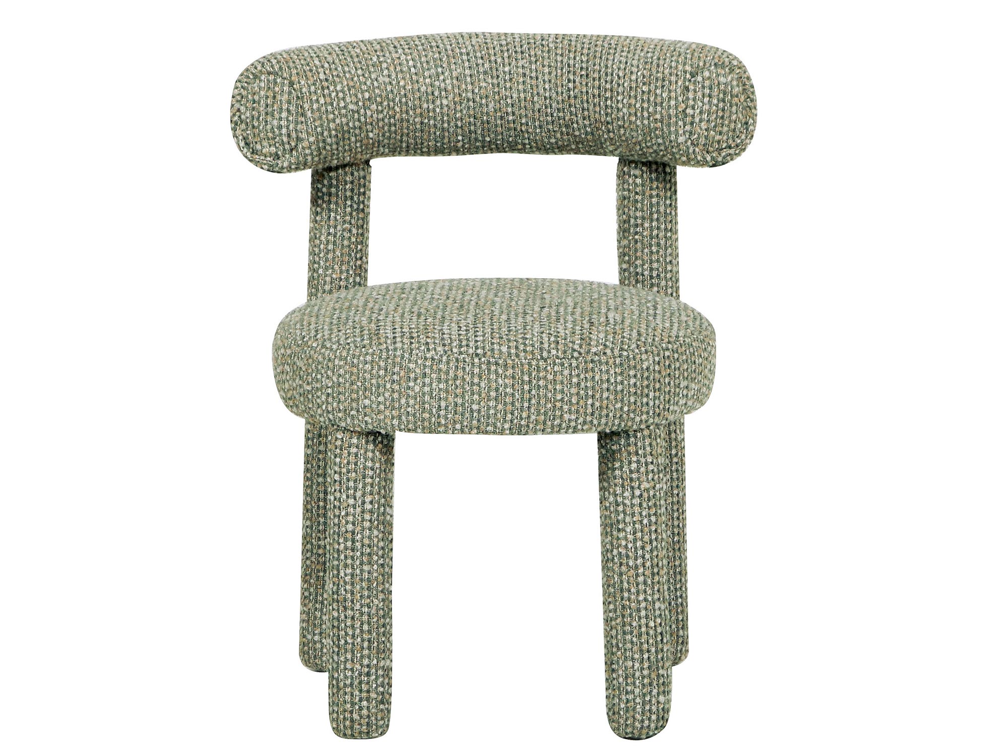 Krzesło tapicerowane jasnozielone, pełny widok z przodu Krzesło tapicerowane jasnozielone, pełny widok z przodu