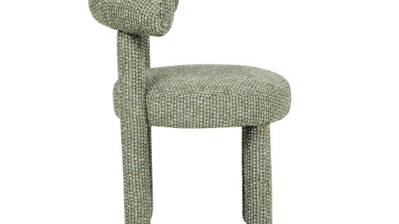 Miniaturka 2 - Krzesło tapicerowane jasnozielone z widocznym oparciem i siedziskiem