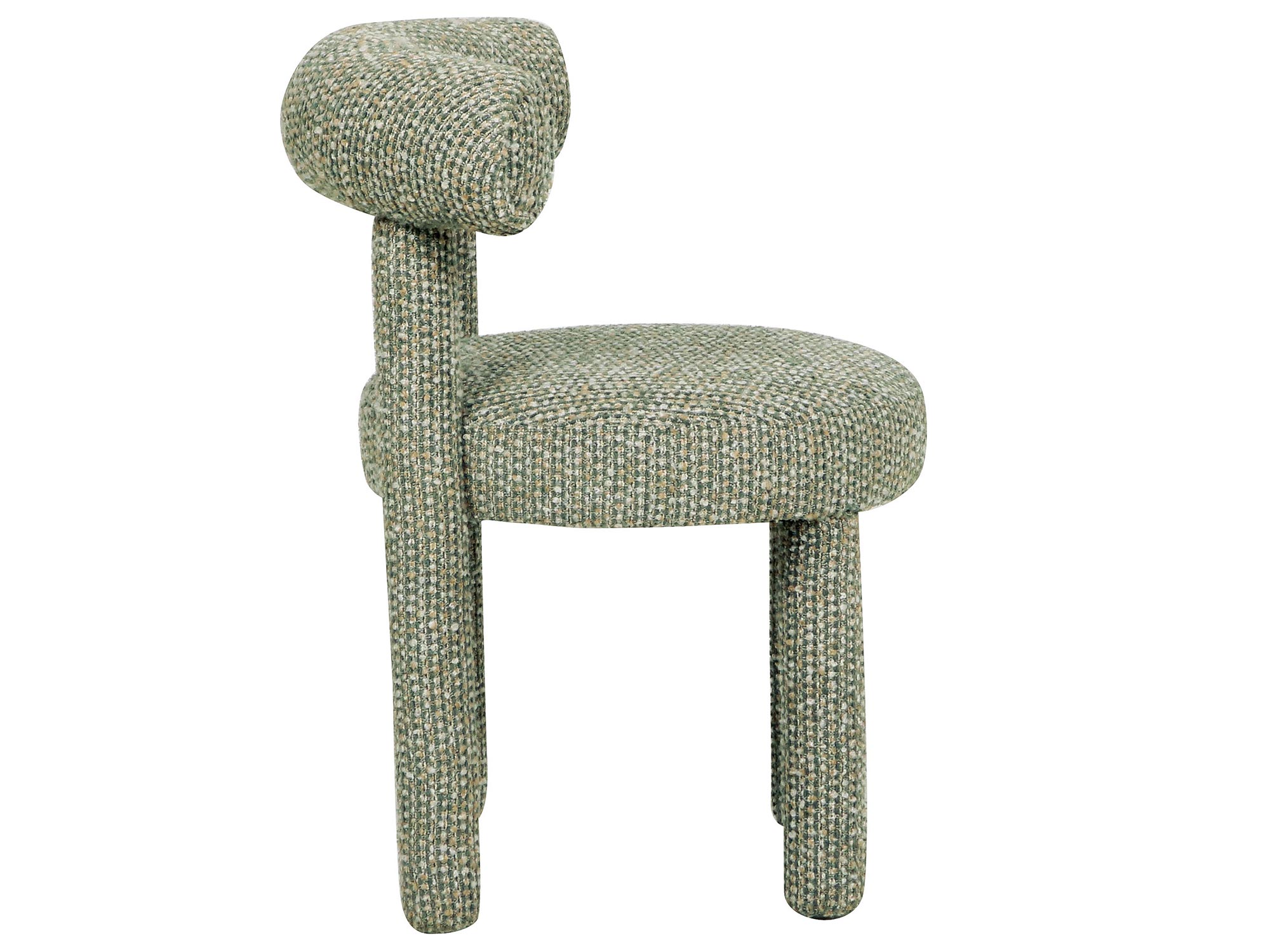 Krzesło tapicerowane jasnozielone z widocznym oparciem i siedziskiem Krzesło tapicerowane jasnozielone z widocznym oparciem i siedziskiem