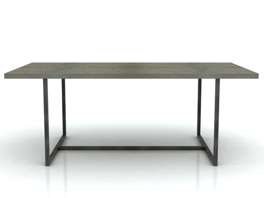 Stół loftowy z metalowymi nogami w ciepłym grafitowym odcieniu – Vento