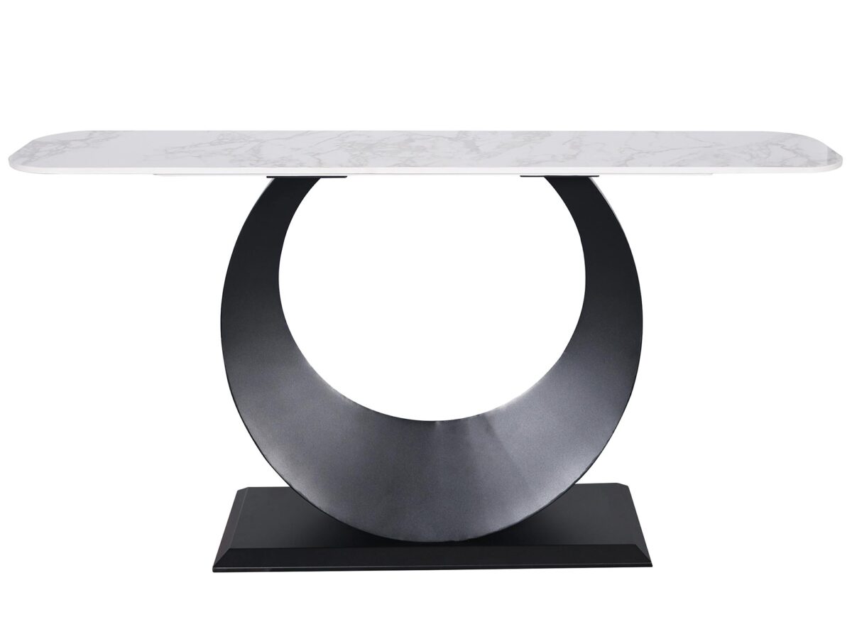 Eleganter Konsolentisch Marmuroptik weiß VIRTUS