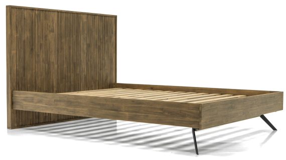 Miniaturka 1 - Rama łóżka z drewna akacjowego do sypialni w stylu naturalnym