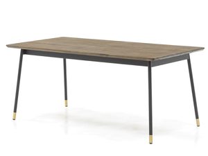 Miniatura 2 - Minimalistický stůl s dřevěným deskou a kovovými nohami