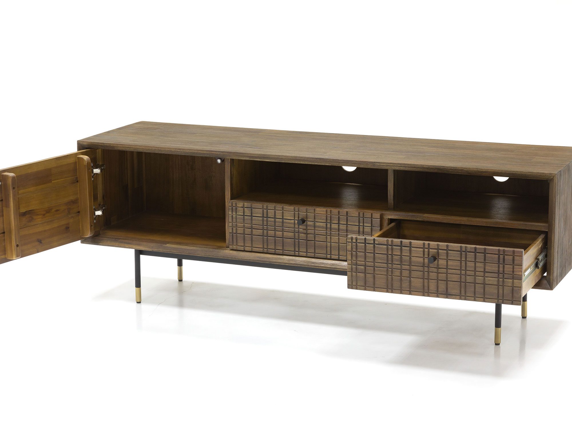 Komoda RTV z drewna akacji