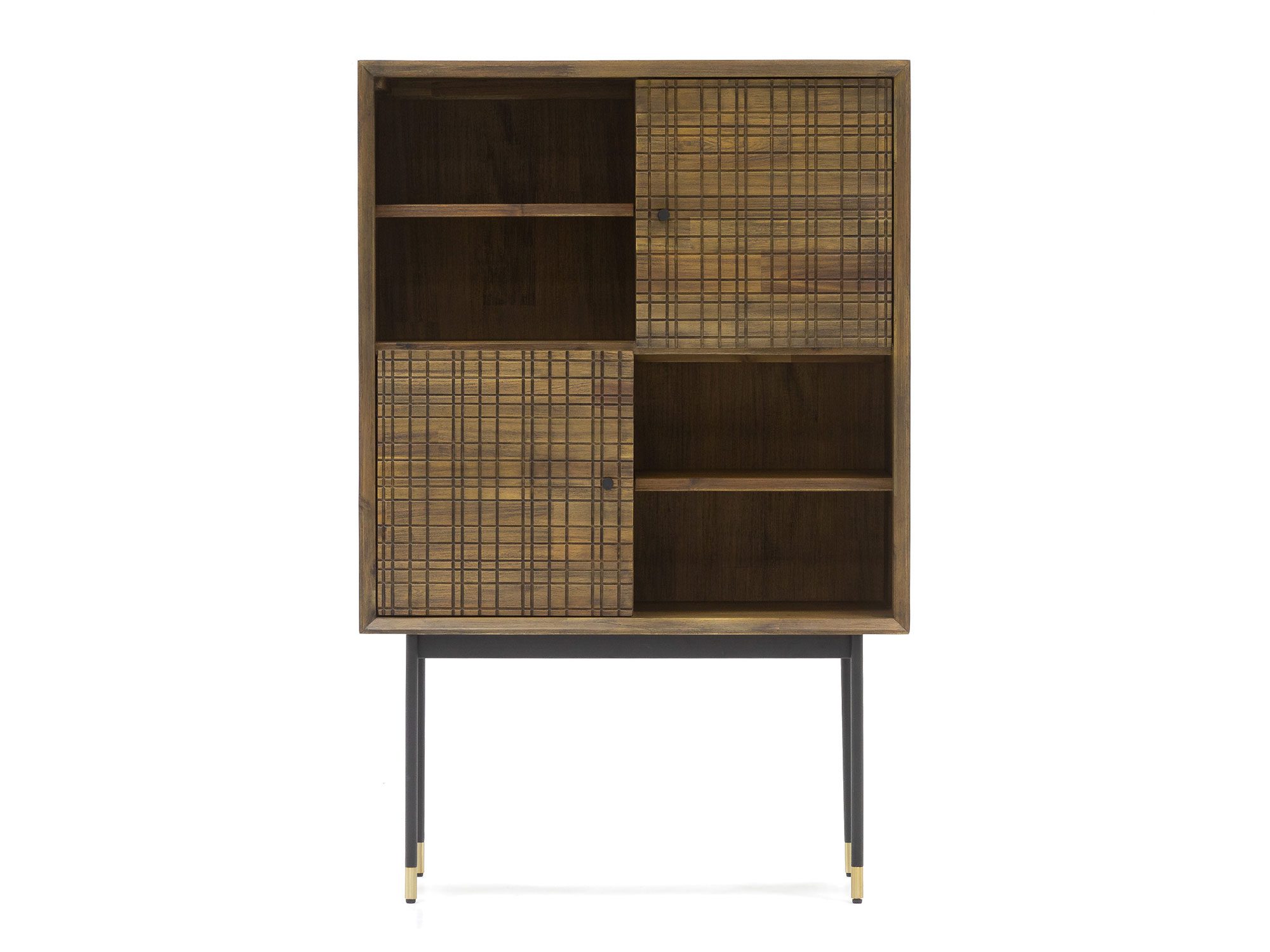 Komoda z drewna w stylu industrialnym na metalowych nogach