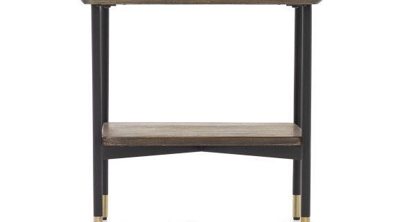 Miniaturka 2 - Stolik boczny z półką w stylu nowoczesnym i drewnianym blatem