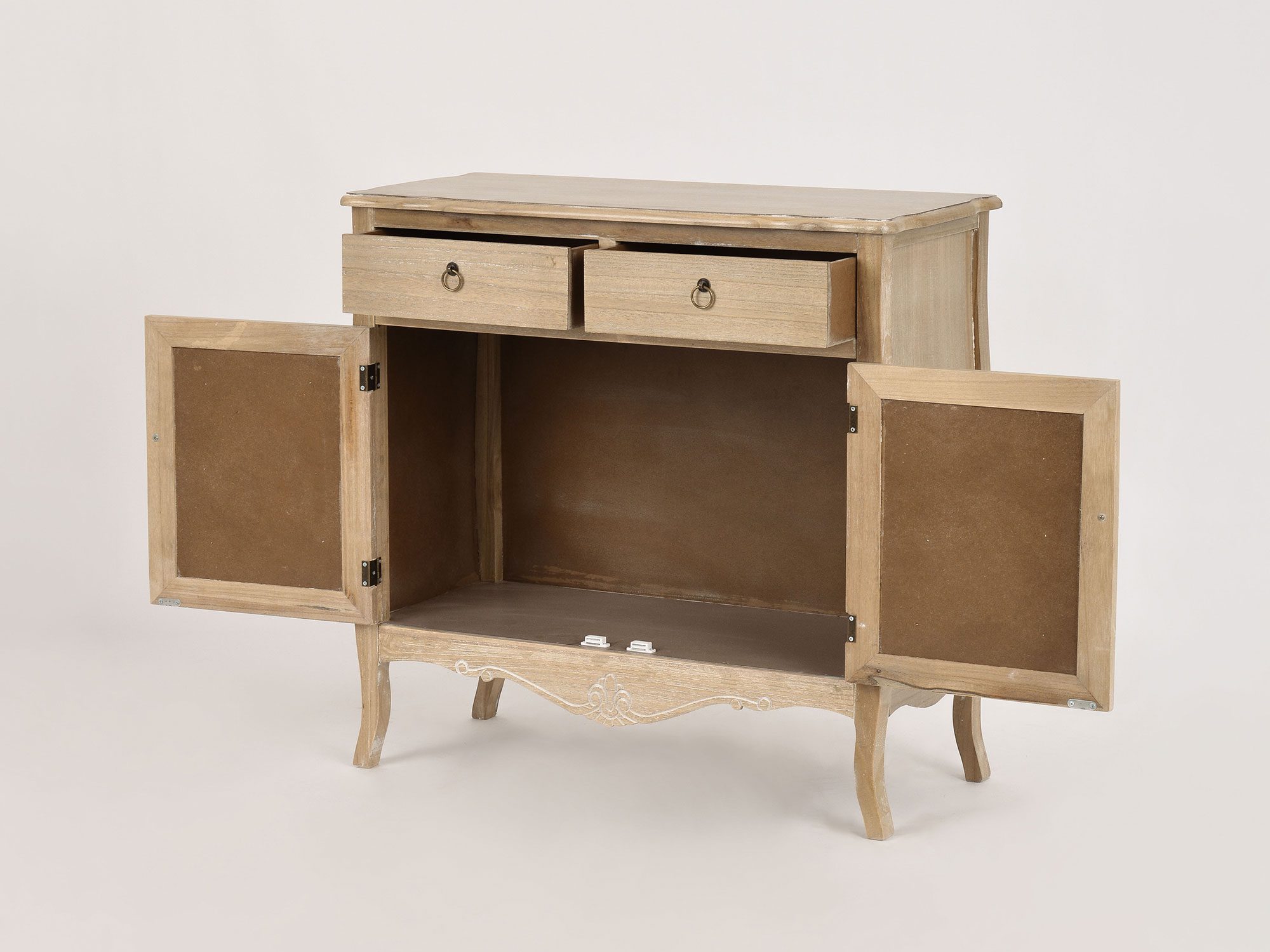 Komoda drewniana otwierana w stylu rustykalnym