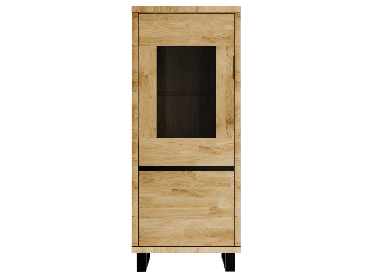 Kleine Eichenvitrine 150 cm 67 cm Nexor 04